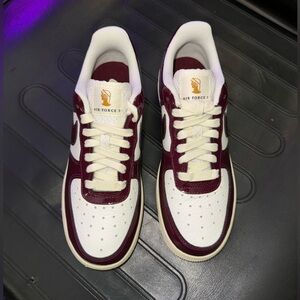 Nike Air Force 1 "Roman Empire" Burgundy Patent Leather